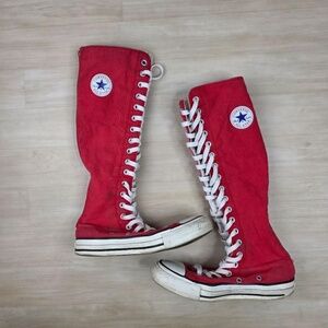 ORIGINAL Red Knee High XXHI converse size 8